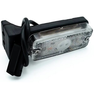 LUC-LED MARKERINGSLYKT, HVIT MED GUMMIARM 12V