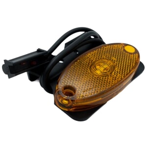 LUC-LED MARKERINGSLYKT ORANGE MED BRAKETT 12/24V